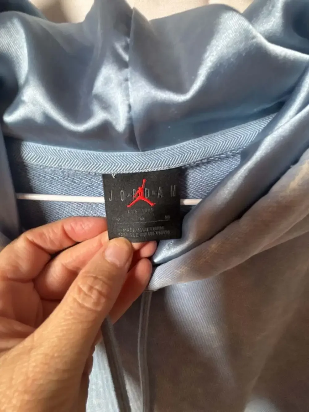 Air Jordan Flight Satin-Lined Acid Wash Pullover Hoodie